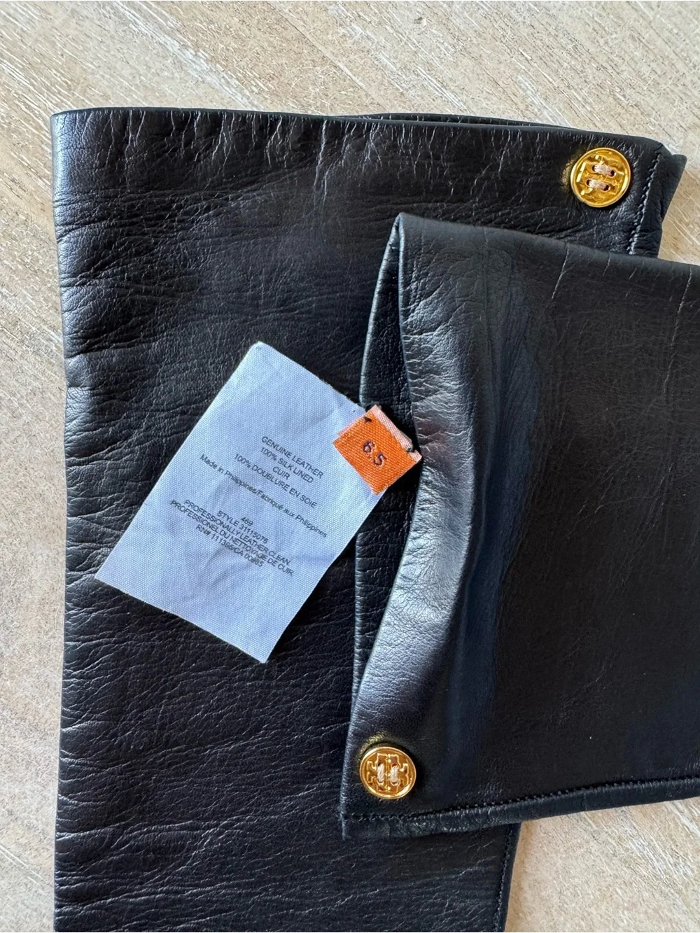 Classic Black Leather Long Gloves - Women's Fashion Accessory
